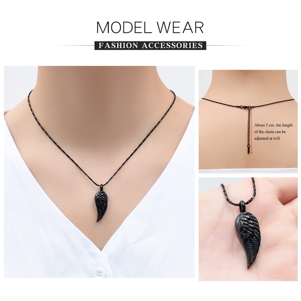 Angel Wing Cremation Urn Necklace for Human Pet Ashes Pendant Angel Urn Jewelry