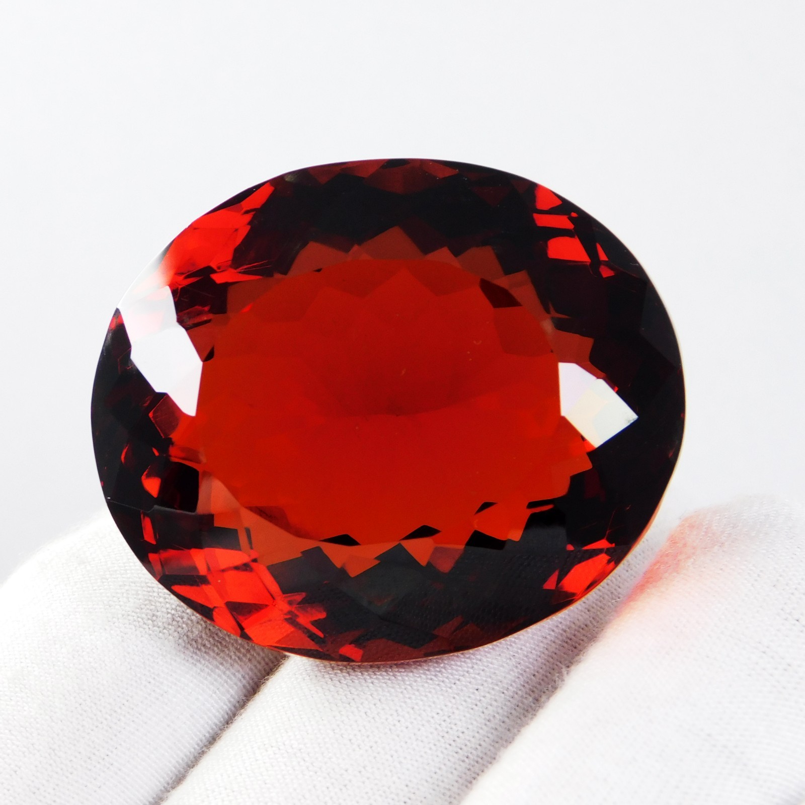 Stunning 198.20 Ct Natural Hessonite Garnet Oval Cut Certified Loose Gemstone