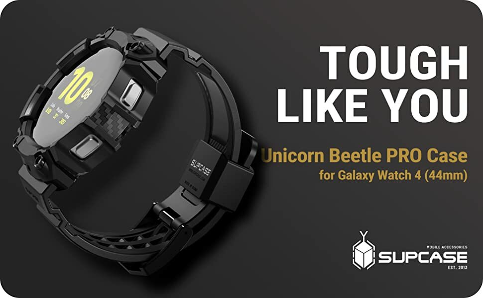 For Samsung Galaxy Watch 4 (44mm) SUPCASE Wristwatch Bands Rugged Bumper Strap
