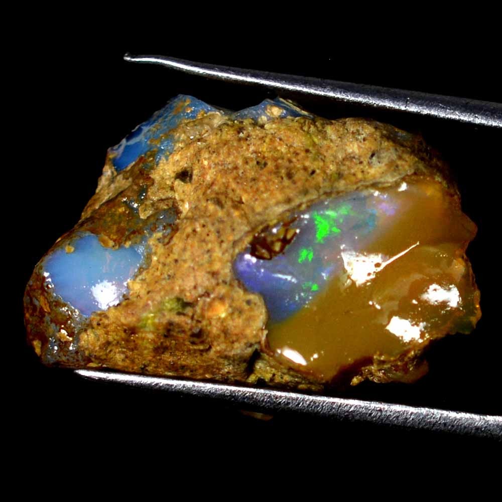 10.70 Cts 100% Natural Ethiopian Opal Rough Cabochon 13 x 21 x 08mm Gemstone R05