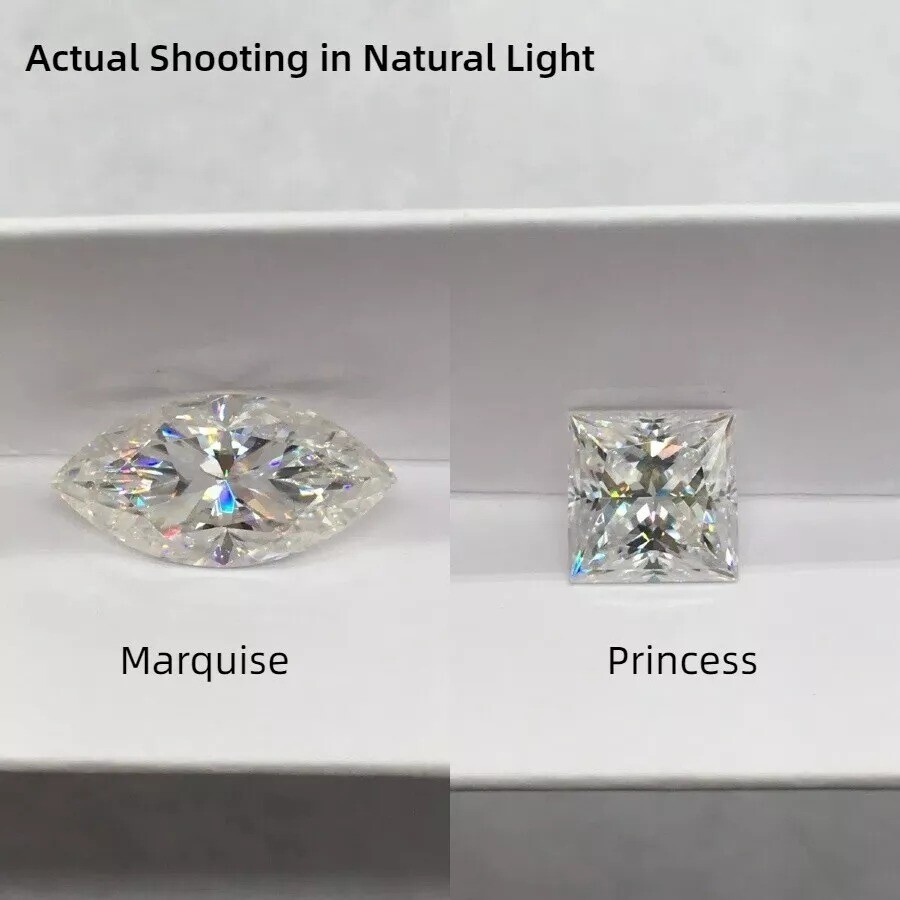 Loose All Shapes Moissanite IF Clarity, D Color Certified 1.00 to 5.00 Carat