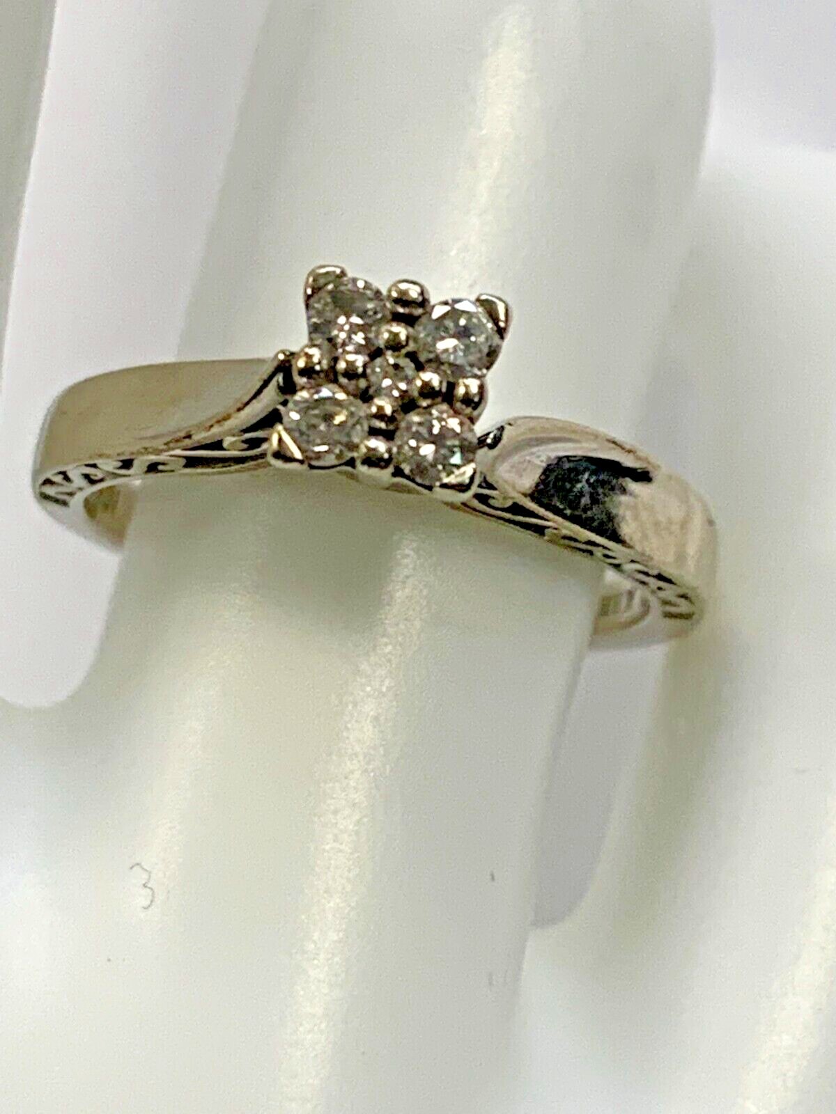 KEEPSAKE 10K WHITE GOLD ENGAGEMENT RING ESTATE