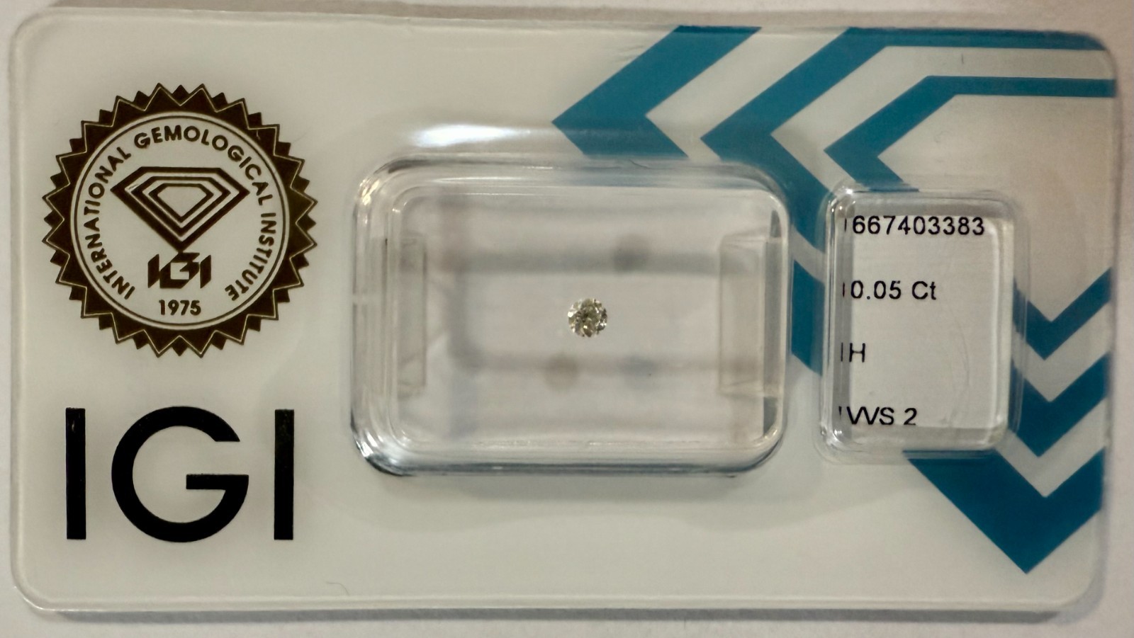 0.05 CT H Color VVS2 Clarity Natural DIAMOND IGI Certified & Sealed