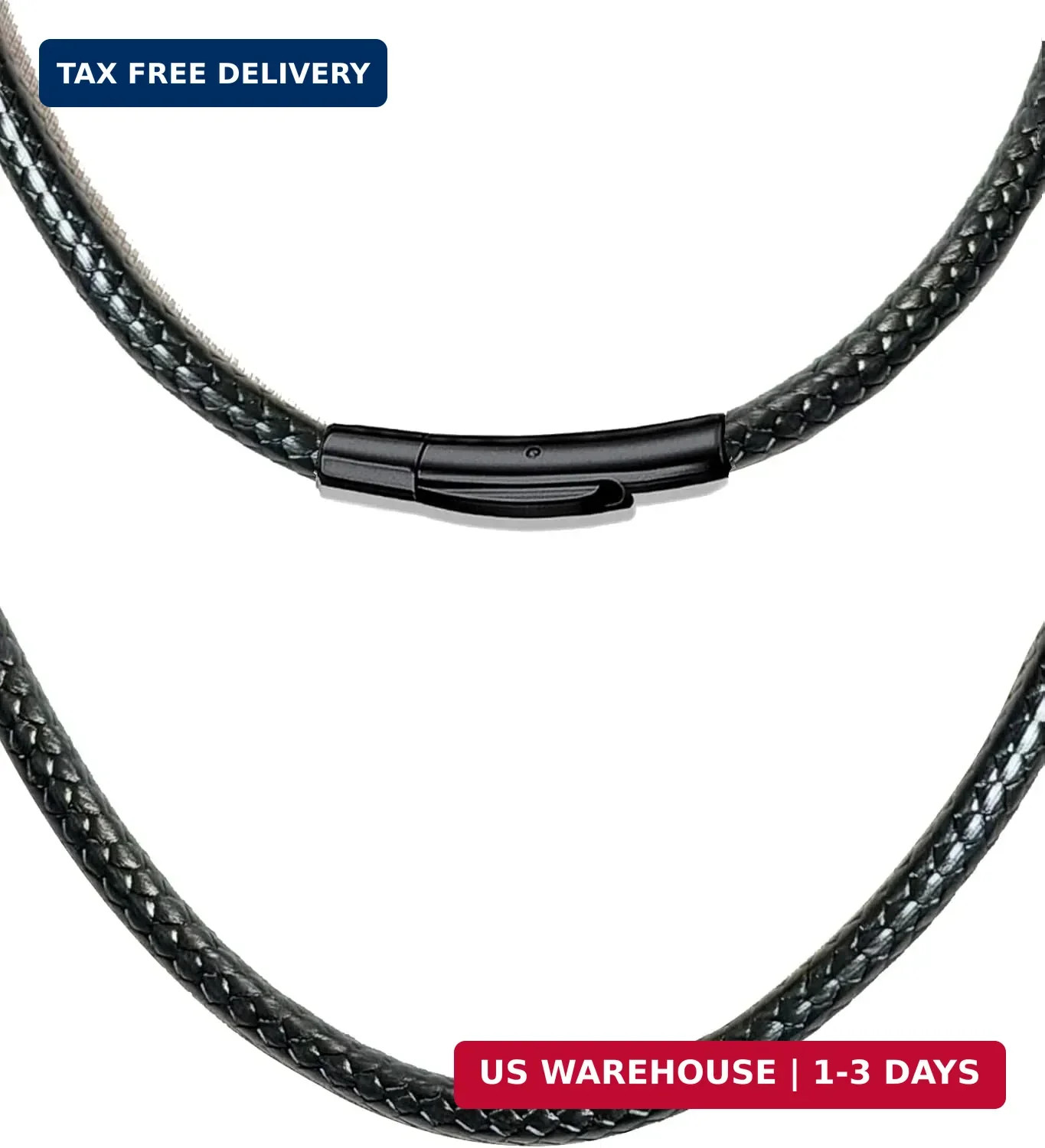 2/3/4/5MM Width Waterproof Comfortable Braided Leather Chain Cord with Stainless