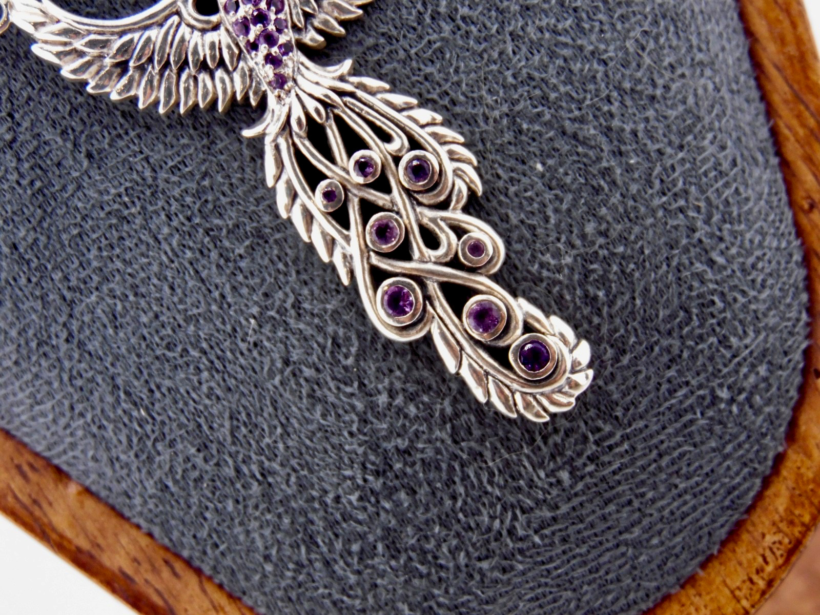 Peter Stone Sterling Phoenix Necklace Pendant “Honor Thy Flying Phoenix” 925