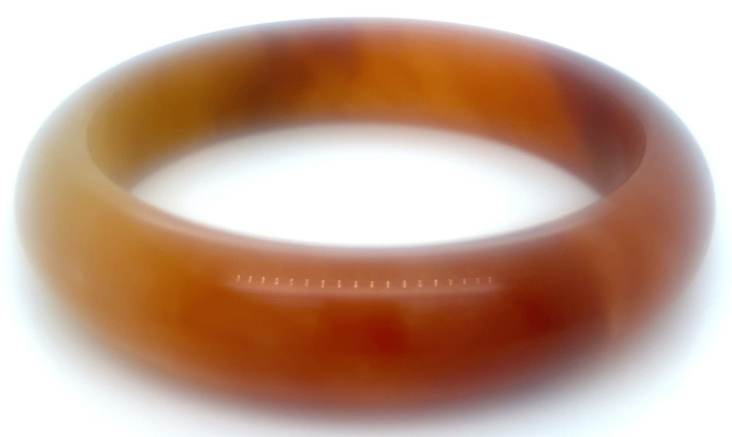 Grade A Orange Peach Jadeite Bangle 61mm