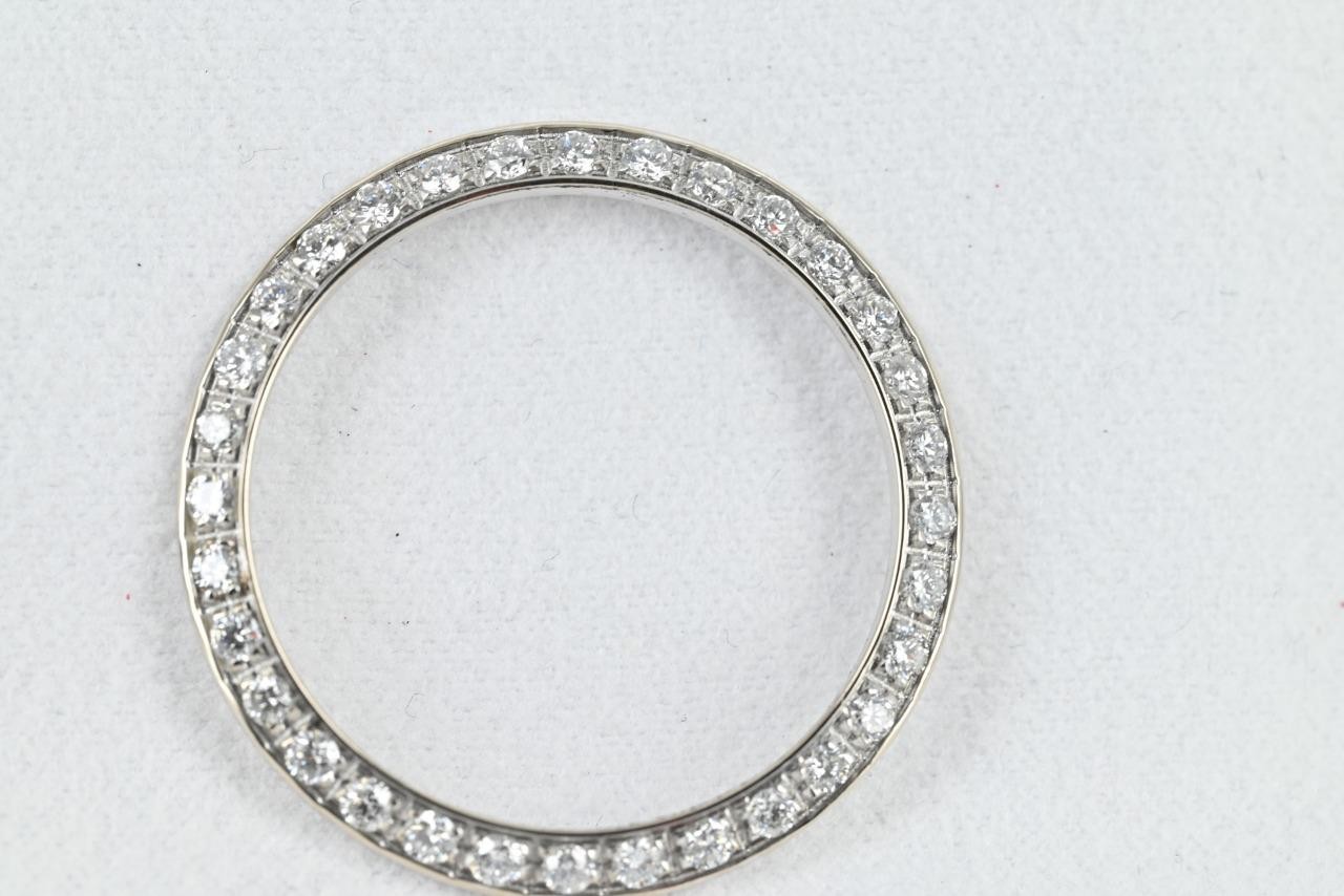 18ct White Gold Diamond Bezel for Rolex 26mm Datejust Approx .75Cts – 3069