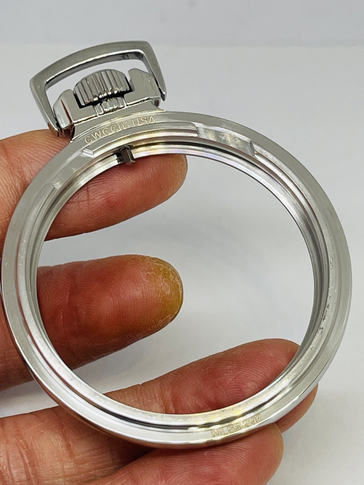 *NEW* STAINLESS STEEL Mainliner Size 16S Display Clear Back Pocket Watch Case