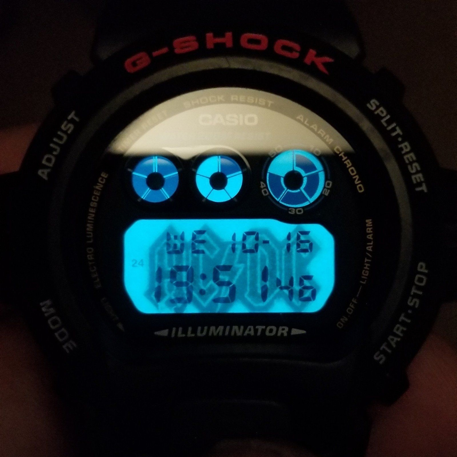 ⌚Rare Casio G-Shock DW6900 Custom AC DC heavy metal band edition