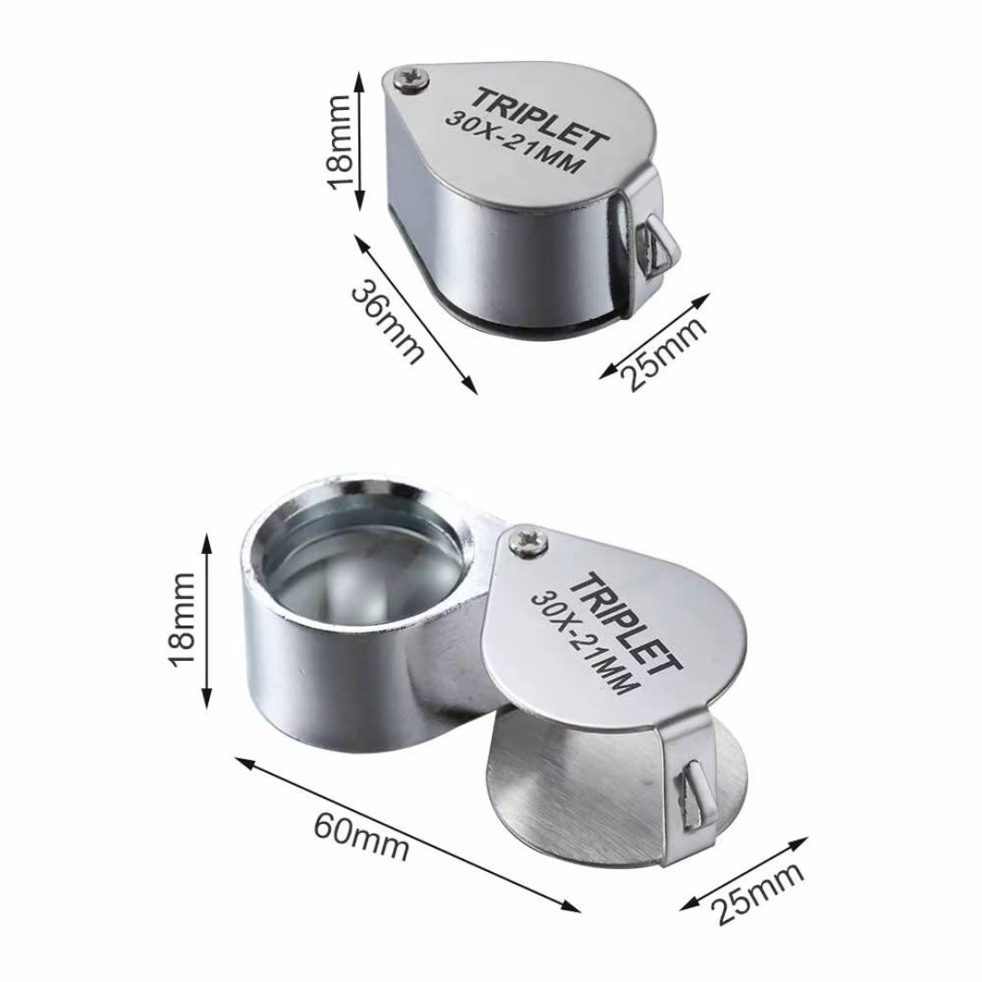 10-30X Jeweler’s Glass Magnifying Loupe-Eye Magnifier for Jewelry, Coin, Stamp