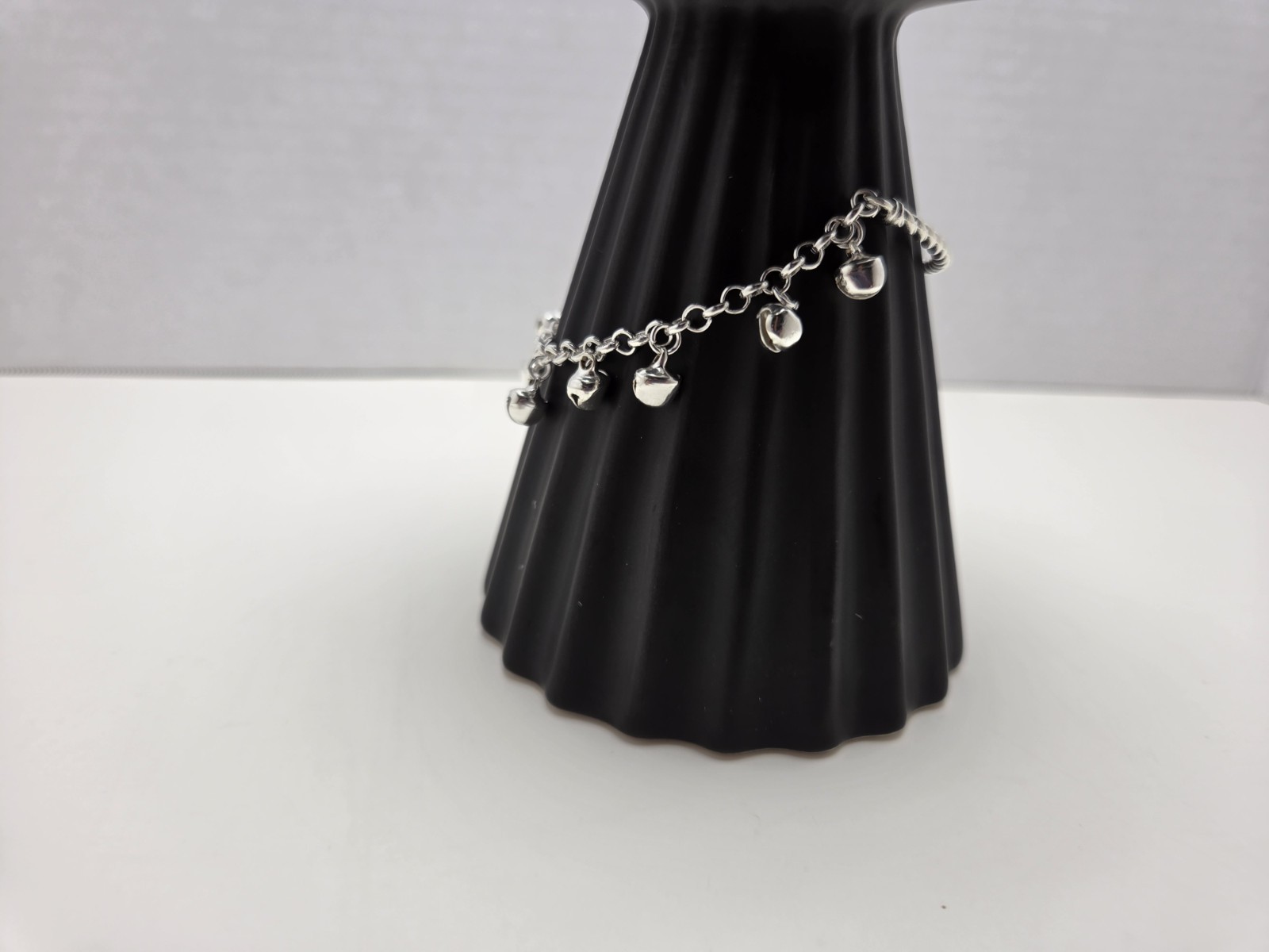 Silver Tone Cable Chain Bracelet, Butterfly Dangle Charm, Lobster Clasp, 8 in