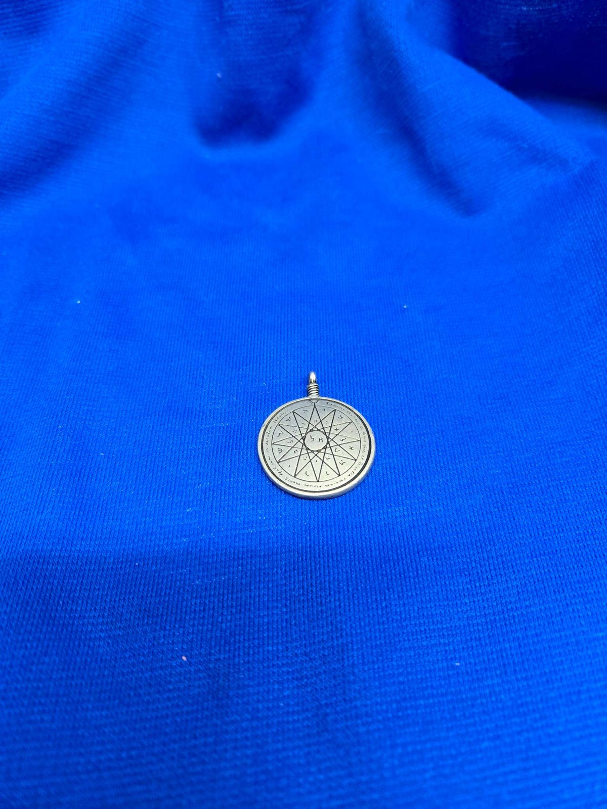 PEPI PEWTER Occult Talisman Pendant Star Seal of Solomon Amulet Metal Used