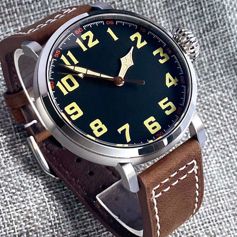 Big Crown 47mm Tandorio black dial NH35A Automatic Mens Watch Bow Sapphire Glass