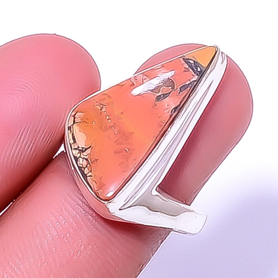Solitaire Malingano Jasper – Indonesia 925 Silver Jewelry Ring s.9 T33 A318