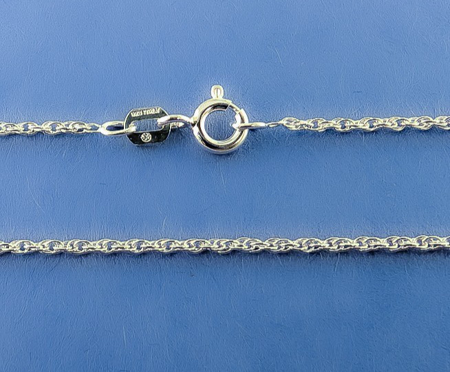 Italian 1.2 mm Wide Loose Rope Sterling Silver Chain