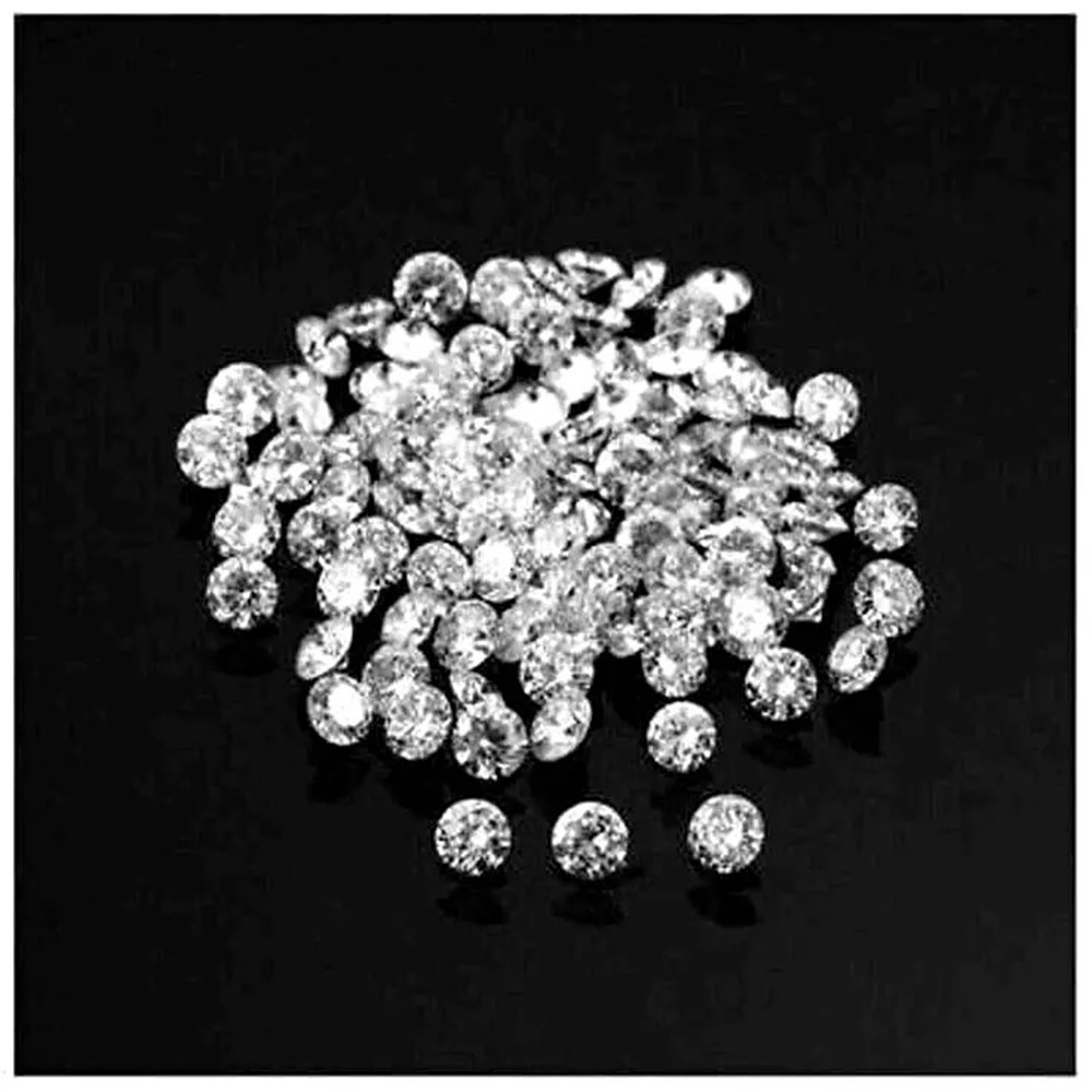 Certified 1.3 mm Round Cut CVD Diamond D Color IF Clarity 7 Pcs Diamond Lot