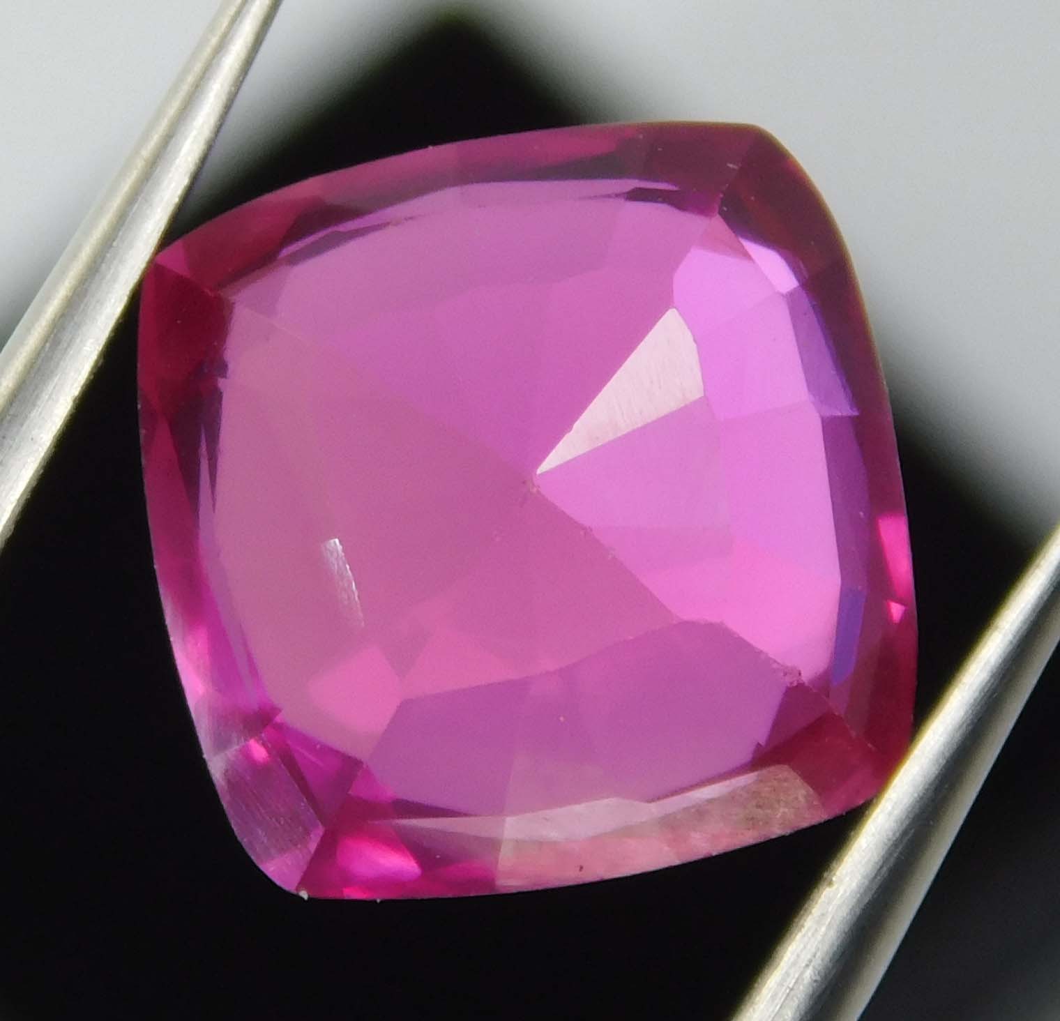 A++ Ruby Square Cushion Cut 9.55 Ct Natural Loose Gemstone CERTIFIED Ruby Pink