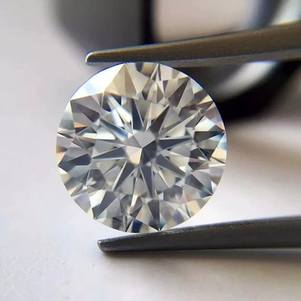 13.50X13.50 MM Round D Color VVS1 Clarity LAB GROWN CVD Diamond GIE CERTIFIED