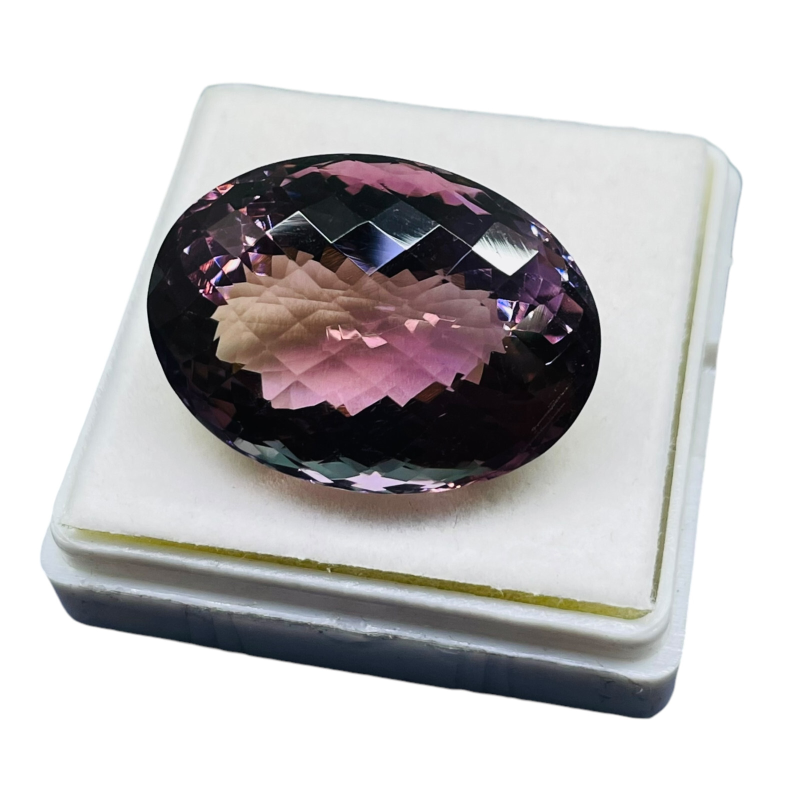 VVS 48 Cts Natural Amethyst 28.5×20.5mm Oval Cut Huge Pendant Size Gemstone
