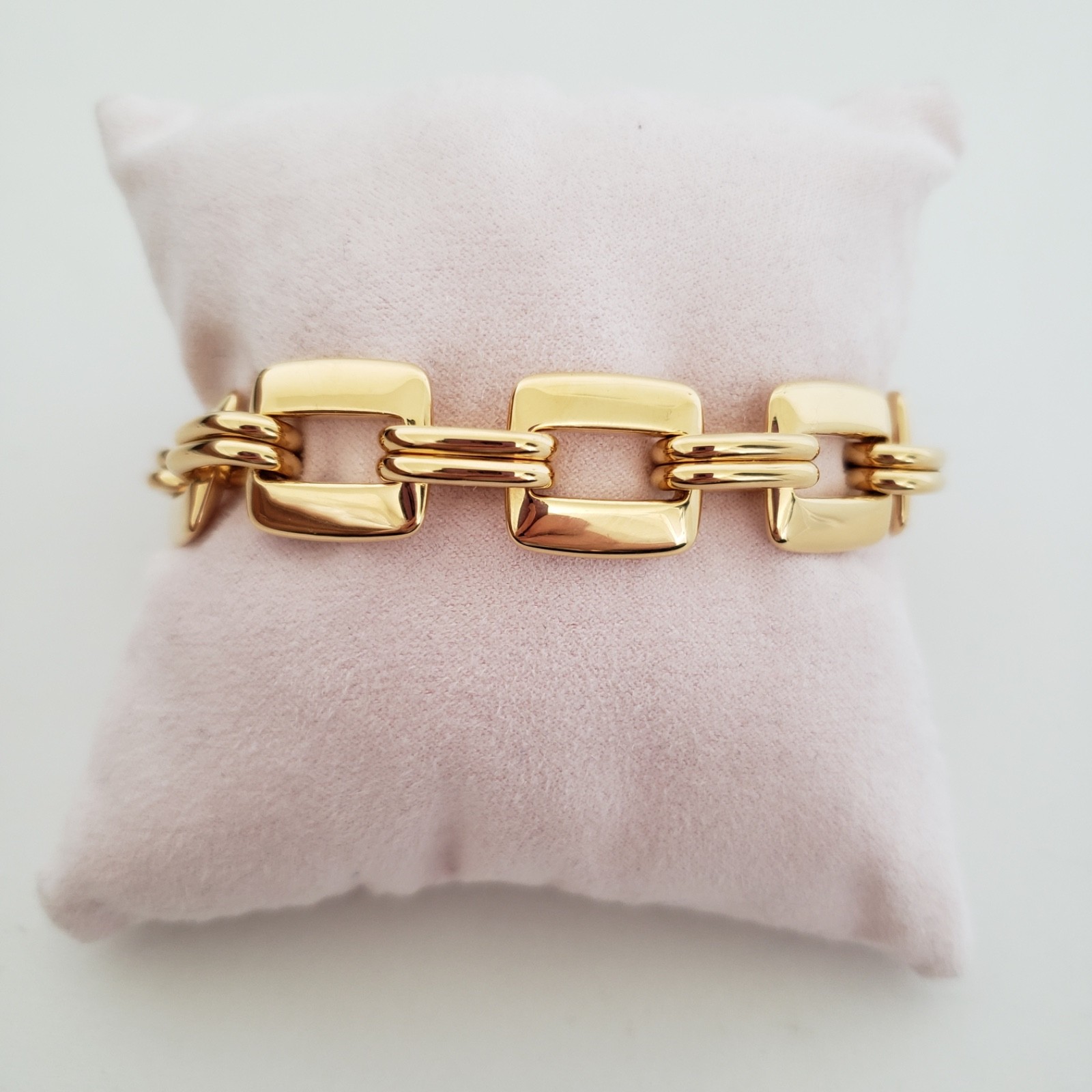 MILOR ITALY 14K Yellow Gold Resin Core Link Bracelet