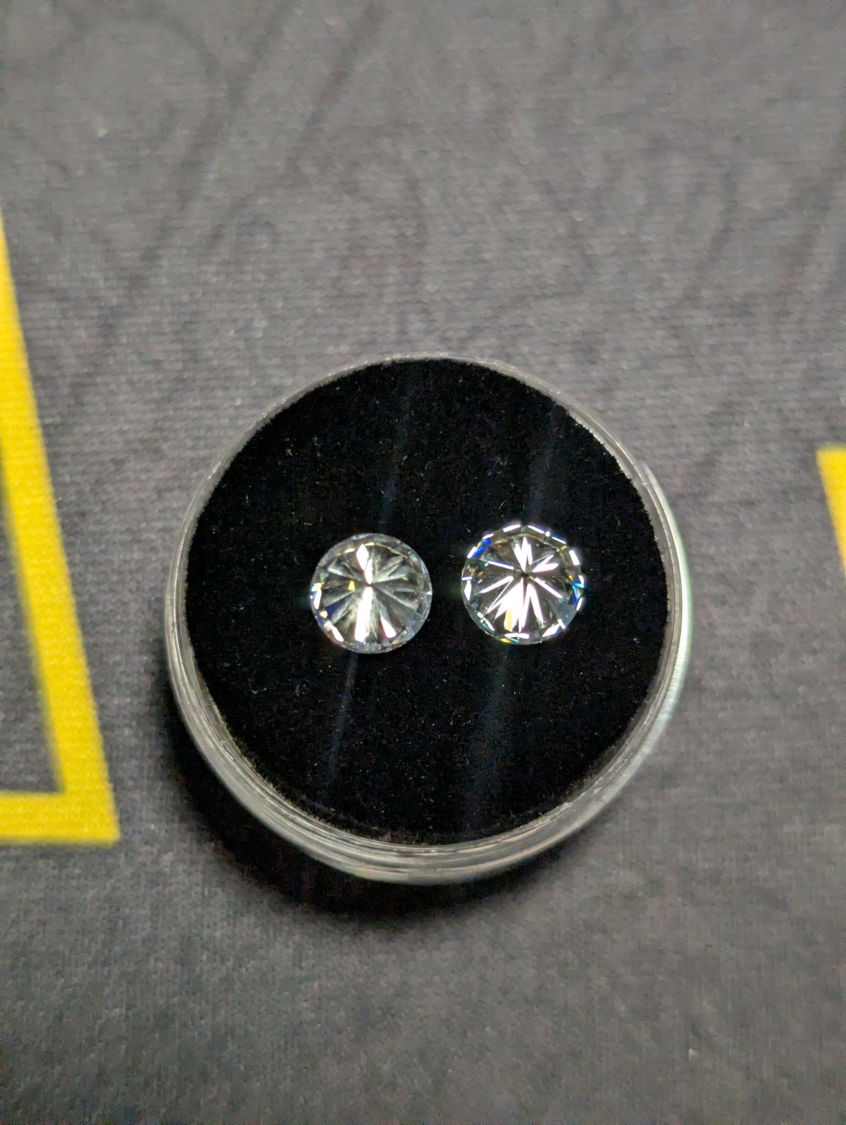 2.0 CTW Moissanite Pair 6.5mm Round Brilliant Cut D Color VVS1 Loose Gemstones