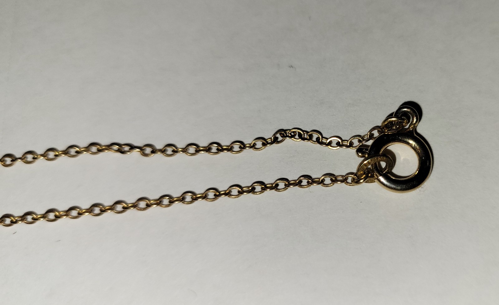 2 Necklaces 1 is 1/20 12K Gold Filled GF Chain 18″ & Other Is 18″ 18 KGP