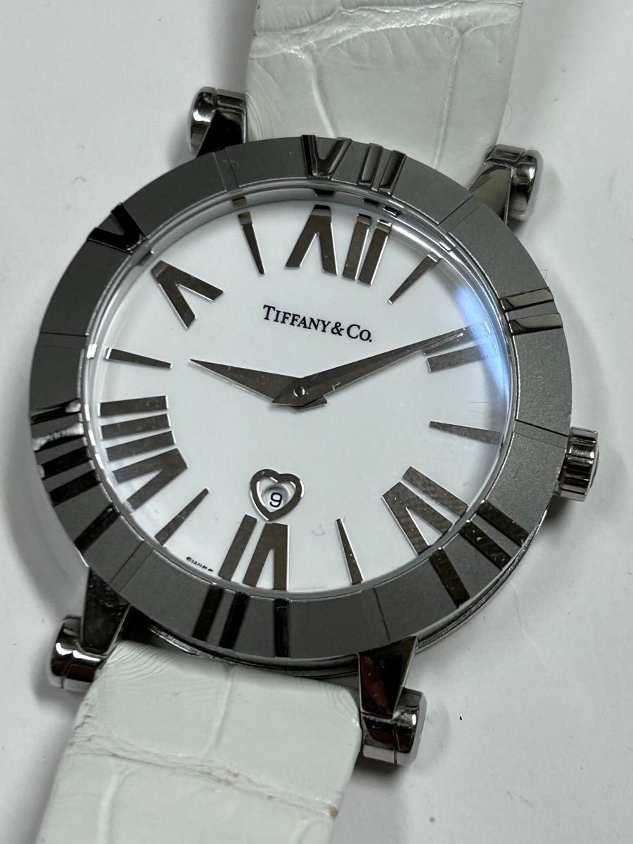 [B1P] Tiffany Atlas Stainless Steel Watch Leather Belt [t8q]