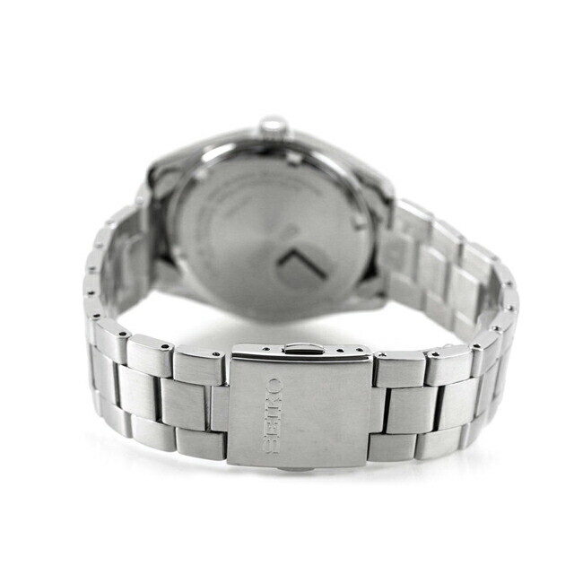 SEIKO SELECTION SBTH011 Stainless Steel Day Date Quartz Watch Black Dial 37.4mm