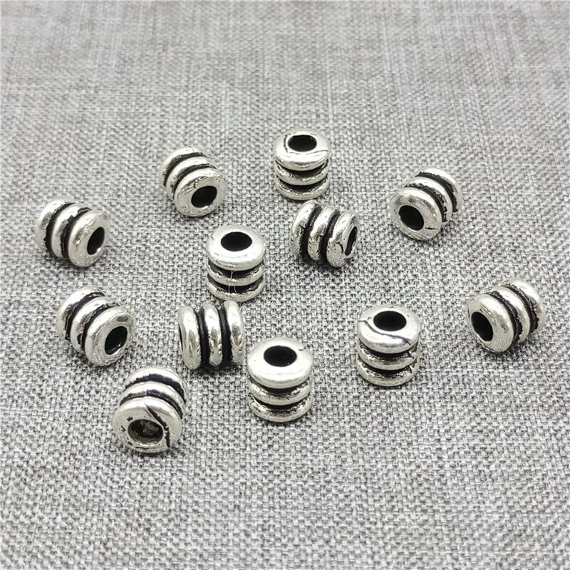 6pcs of 925 Sterling Silver Small Spacer Beads Spacer 2.5mm Hole for Bracelet