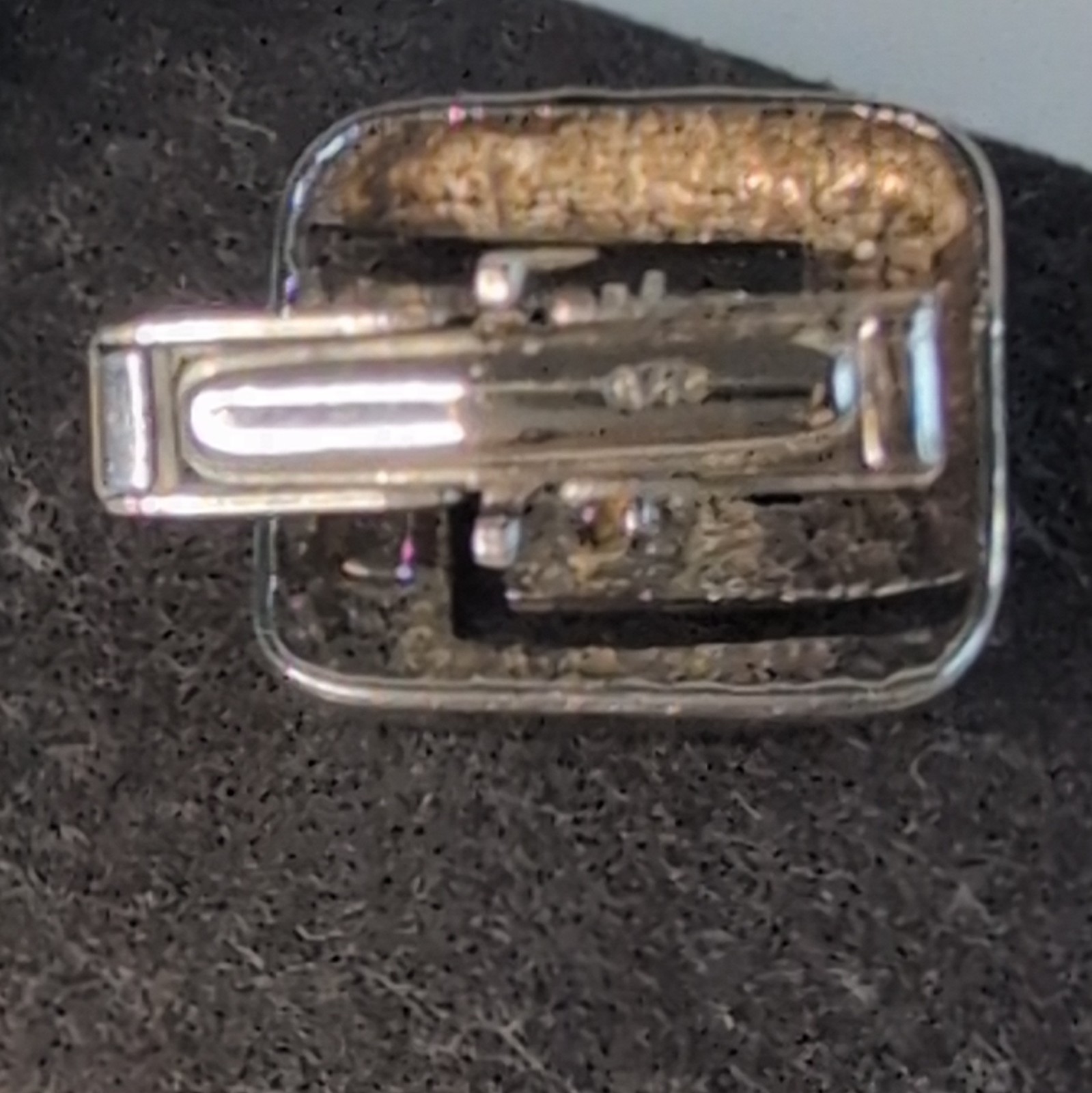 Vintage Sterling Silver Greek Key Cutout Cufflinks