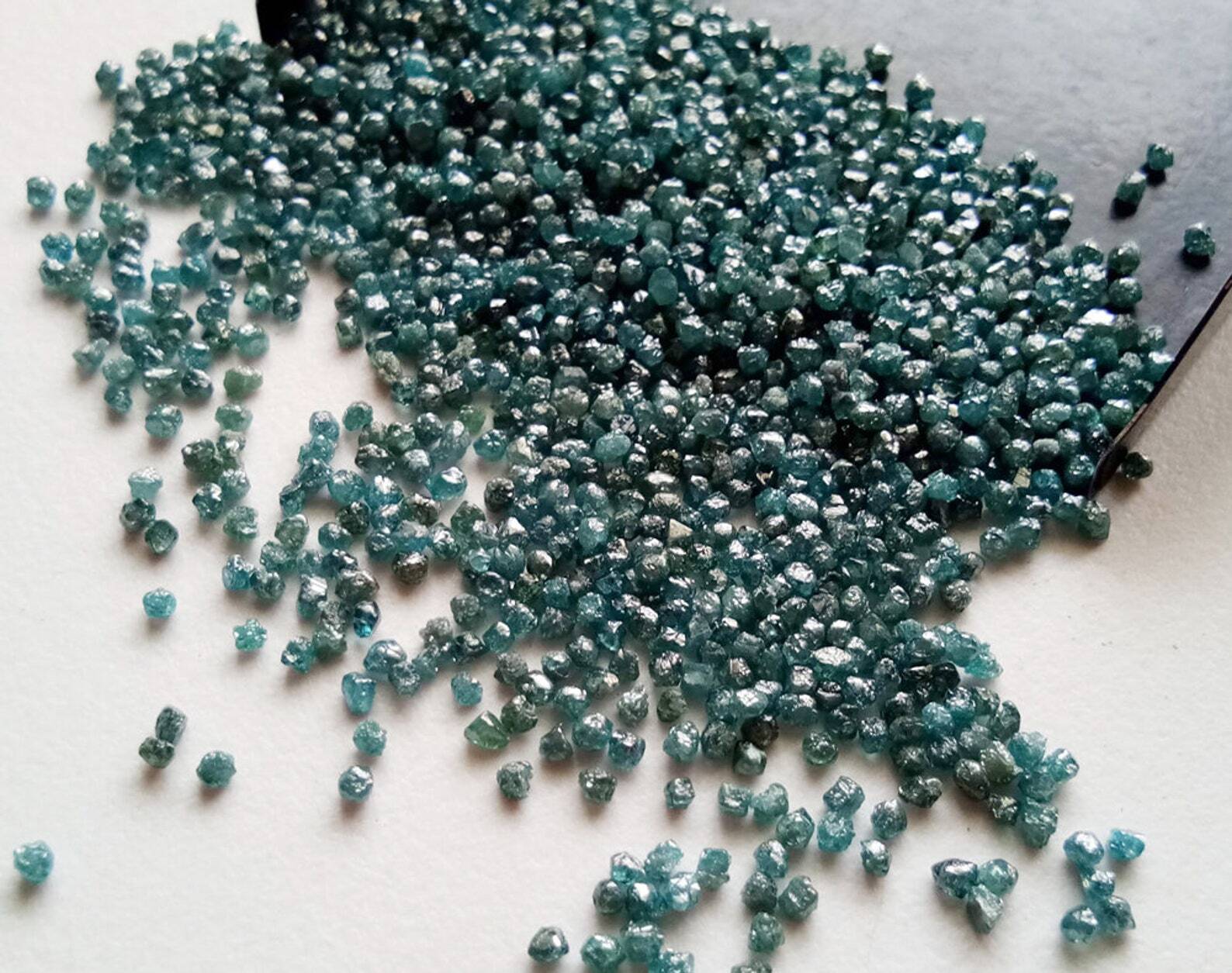 2mm Raw Blue Loose Rough Rondelle Diamond for Jewelry (1 Cts to 5 Cts)