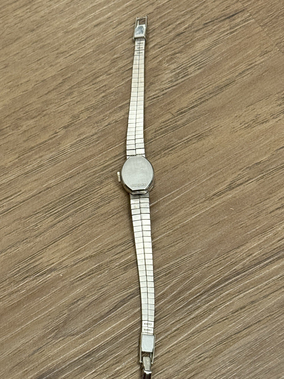 Vintage Rubis 17J Swiss Incabloc Hidden Dial Watch 10K GF Bracelet Untested