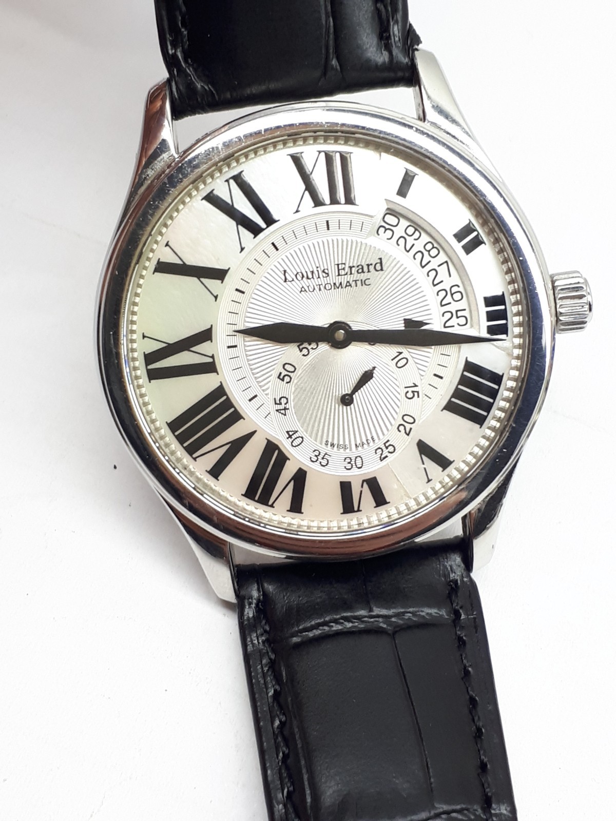 ELEGANT LOUIS ERARD L’esprit Du Temps 300 AUTO WATCH SWISS MEN’S STEEL CAL 2895