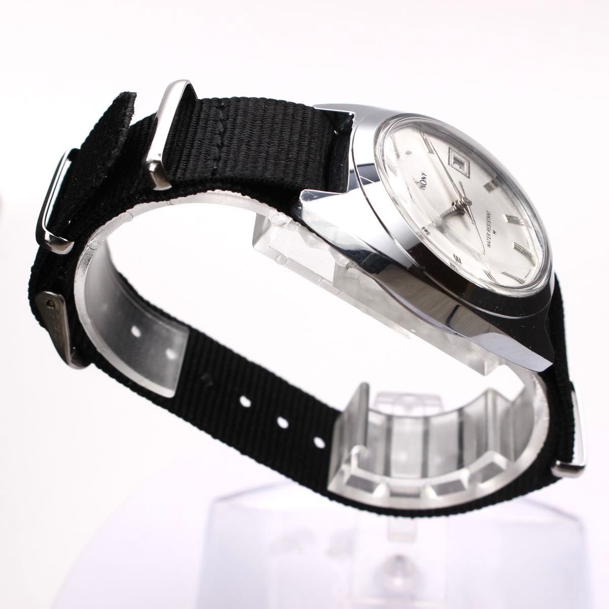 Seiko Tomony Hand Winding Watch 5000-7010 Silver Dial Japan Rare