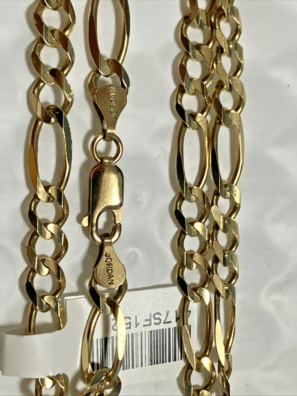 10kt Real Solid Gold Figaro Link Chain 15.2Grams 5.4mm 22” RCI Brand NWT 10K