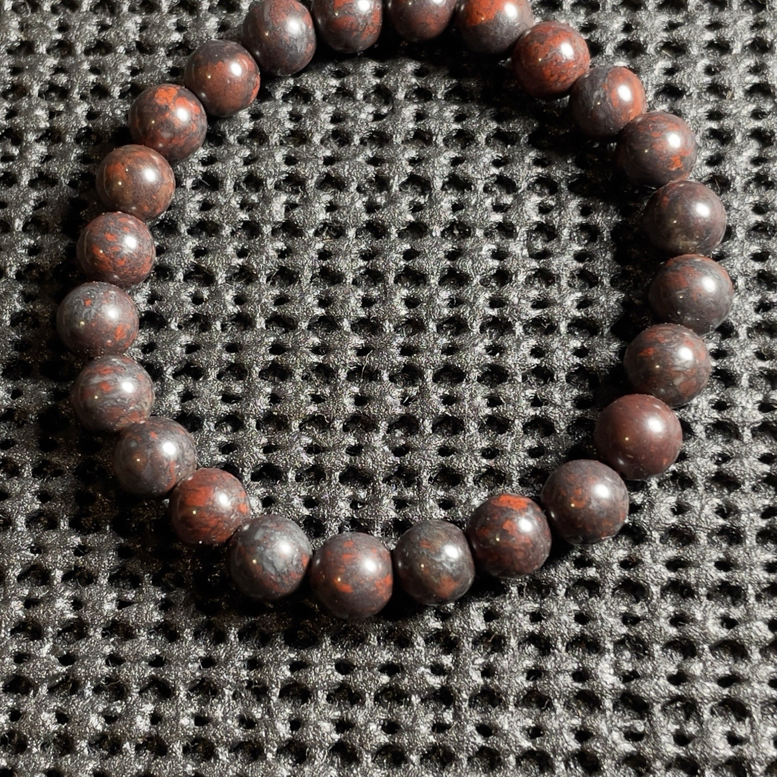 8mm Iddingsite Crystal Bracelet Healing Gemstone Gift Men Women Reiki Chakra New