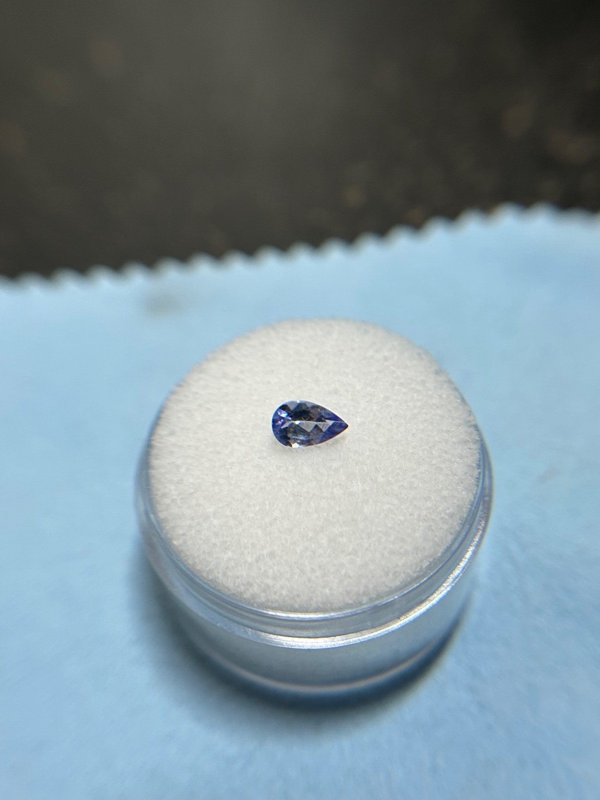 0.35 ct Heated Tanzanite Faceted Teardrop