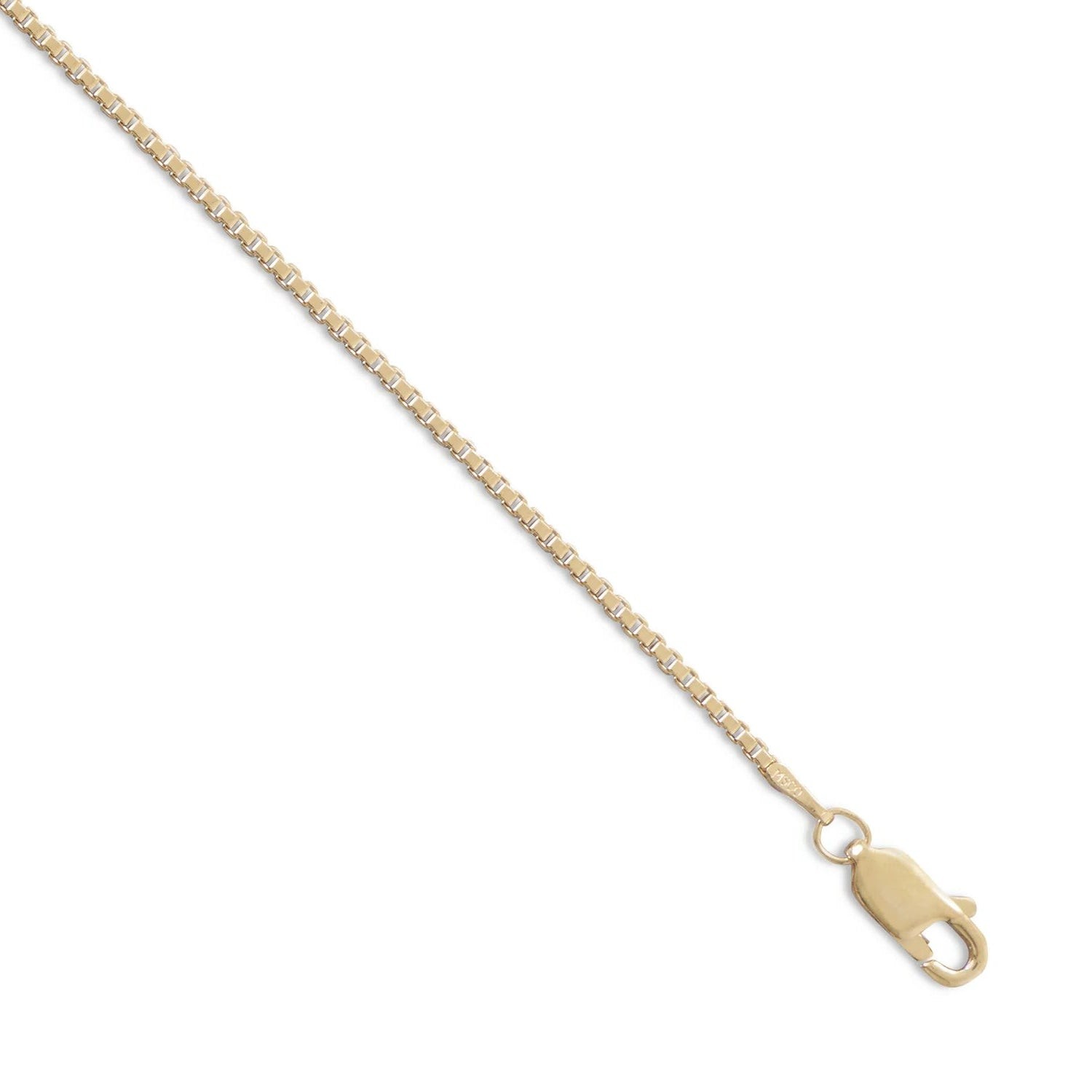 Box Chain Necklace 14/20 Gold Filled Lobster Clasp 1.5mm