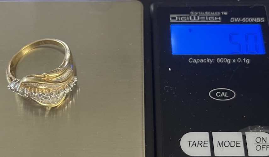 Affinity 3/4ct tw Diamond Round And Baguette Ring 14k Gold Sz 8