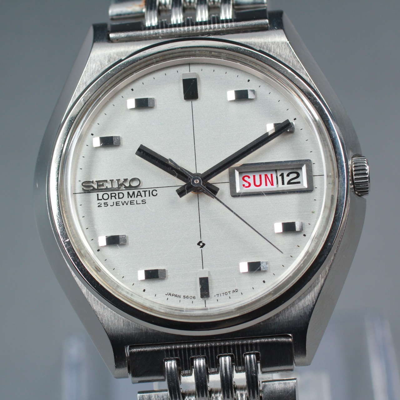 SEIKO LORD MATIC LM 5606-7010 Day/Date Automatic Men’s Vintage Watch From JAPAN