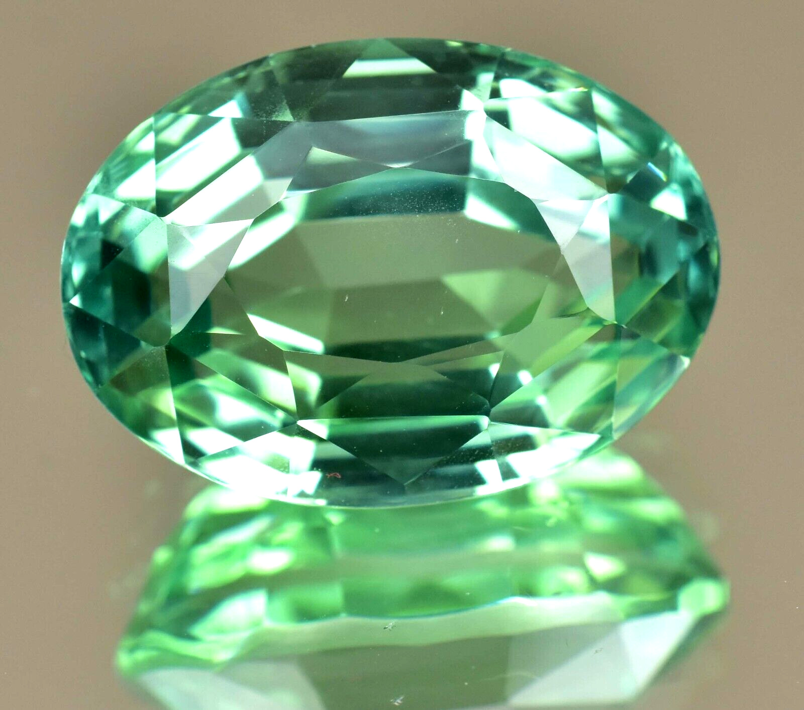 44.10 Ct Natural Green Montana Sapphire FLAWLESS AGL Certified Oval Cut Gemstone
