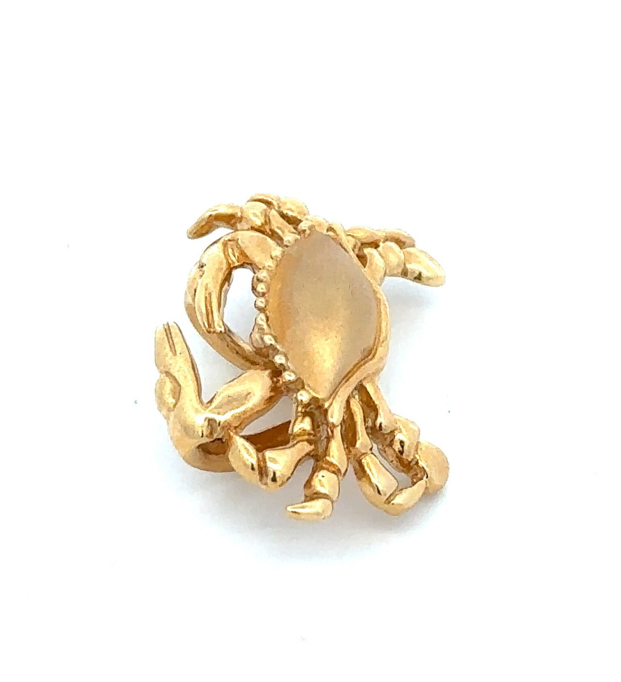 14KT. Yellow Gold Crab Pendant (Steven Douglas) 3/4 x 1 1/4 Inch