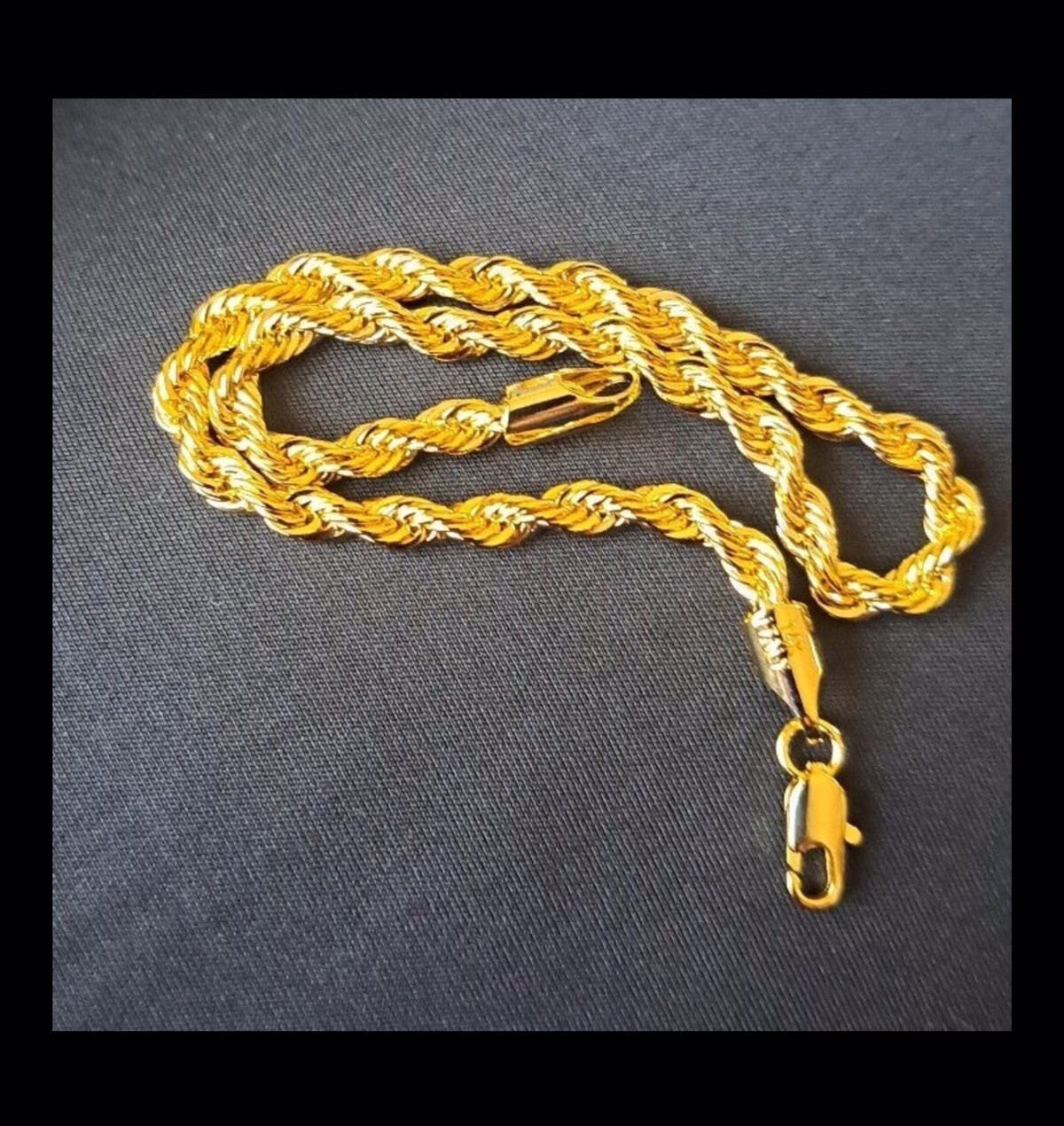 9.5” 14K GOLD PLATED BRACELET OR ANKLET MADE IN ITALY L2