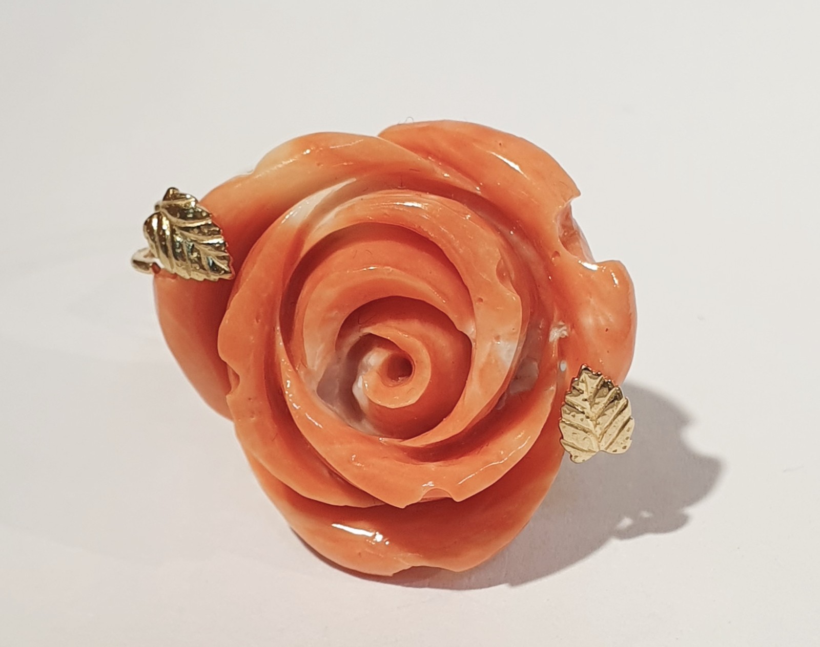 Gold and Coral Ring