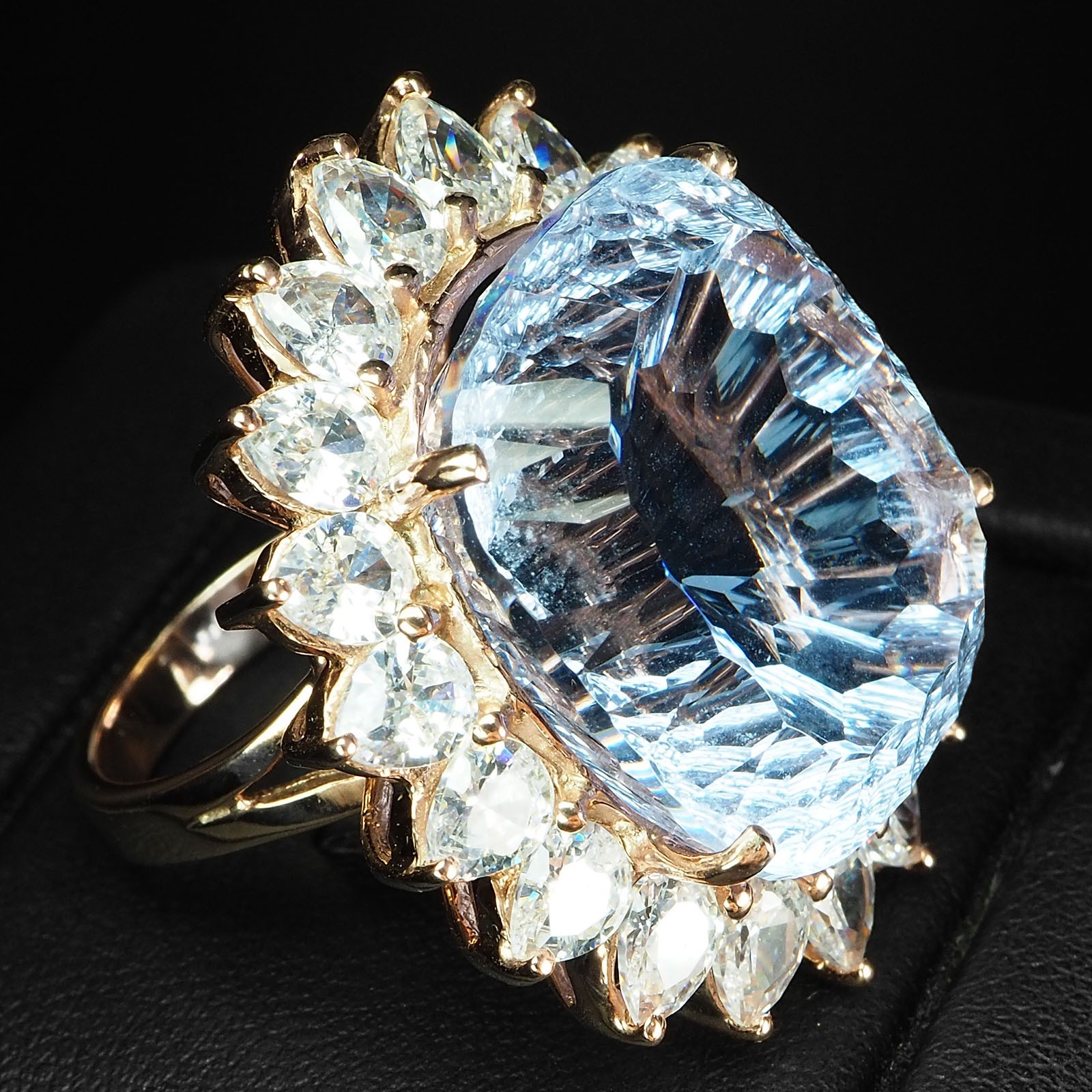 Color Changing Alexandrite Concave 37.15Ct 925 Sterling Silver Rose Gold Rings