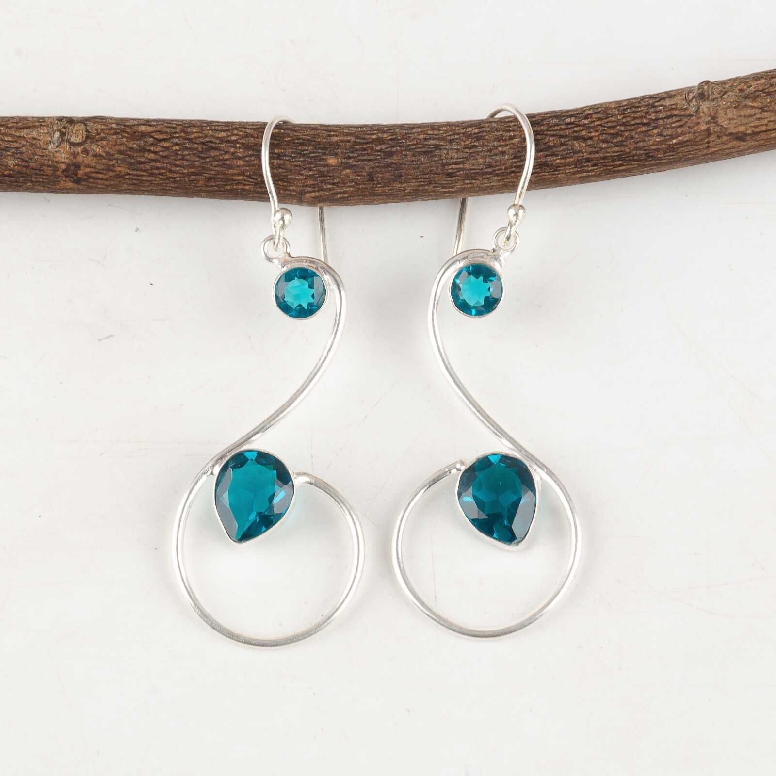 Apatite Gemstone 925 Sterling Silver Earring Handmade jewelry Earring Gift