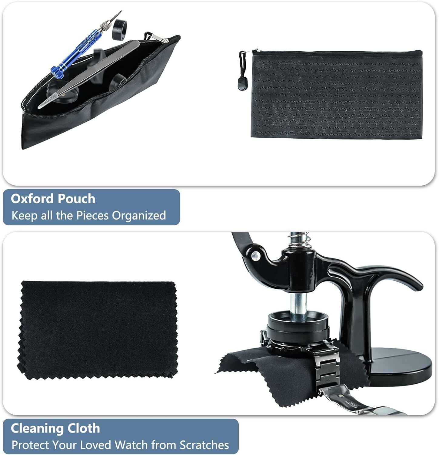 Professional Watch Repair Kit Tool Battery Replace Back Case Opener Remover Set