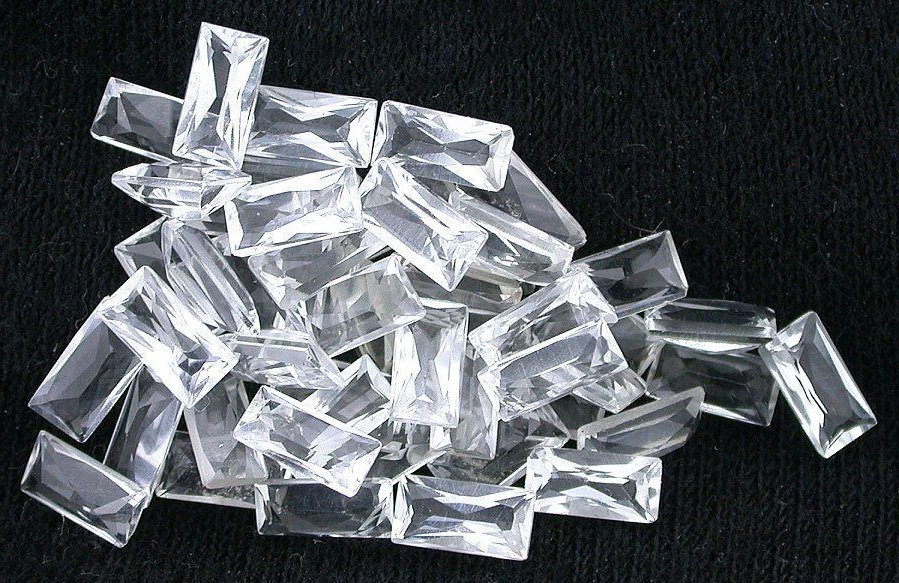 Four 6×3 6mm x 3mm Baguette Rectangle Princess Crystal Quartz Gemstone Gem