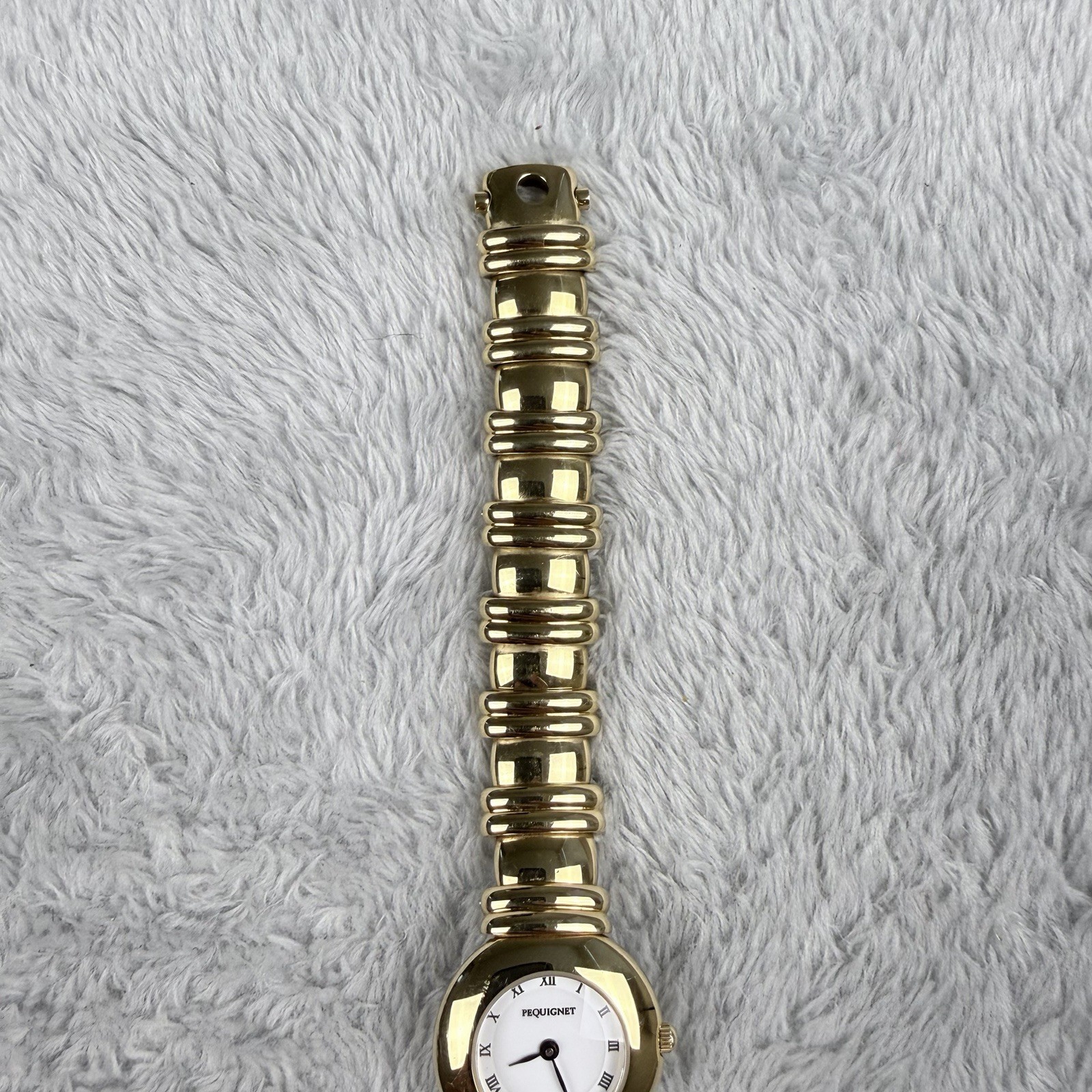 Pequignet Emile Moorea Watch Swiss 18k Gold Rolled Women’s Quartz NEW BATTERY
