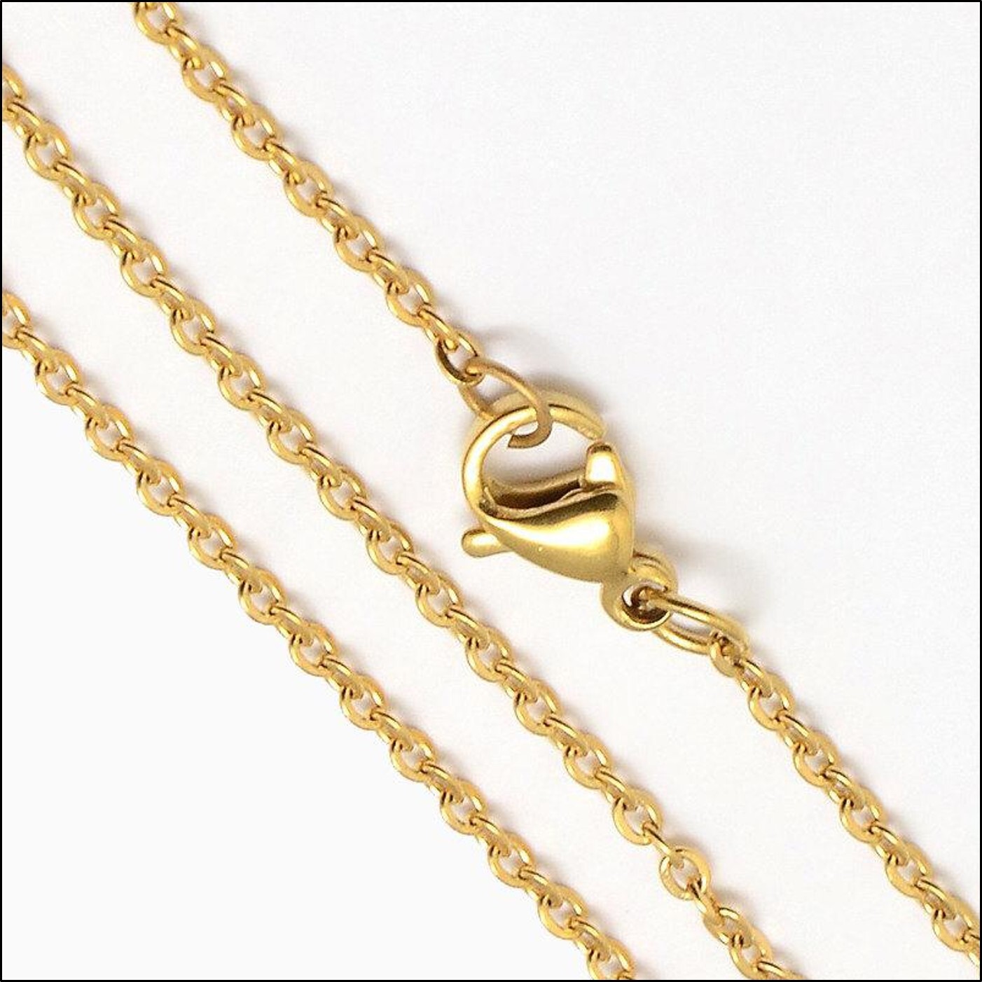 10-100pcs Gold Color Stainless Steel Necklace DIY Jewelry Making Chain Bulk Lots